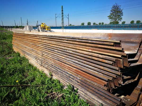Used sheet piling ARGE NNF for DB near Munich Airport